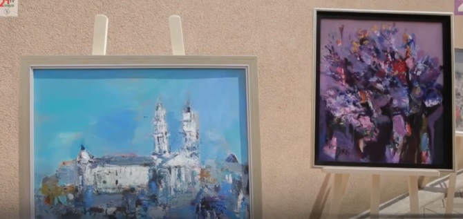 Виставку живопису та графіки Бориса Кузьми презентували у Генконсульстві Словацької Республіки в Ужгороді (ВІДЕО)
