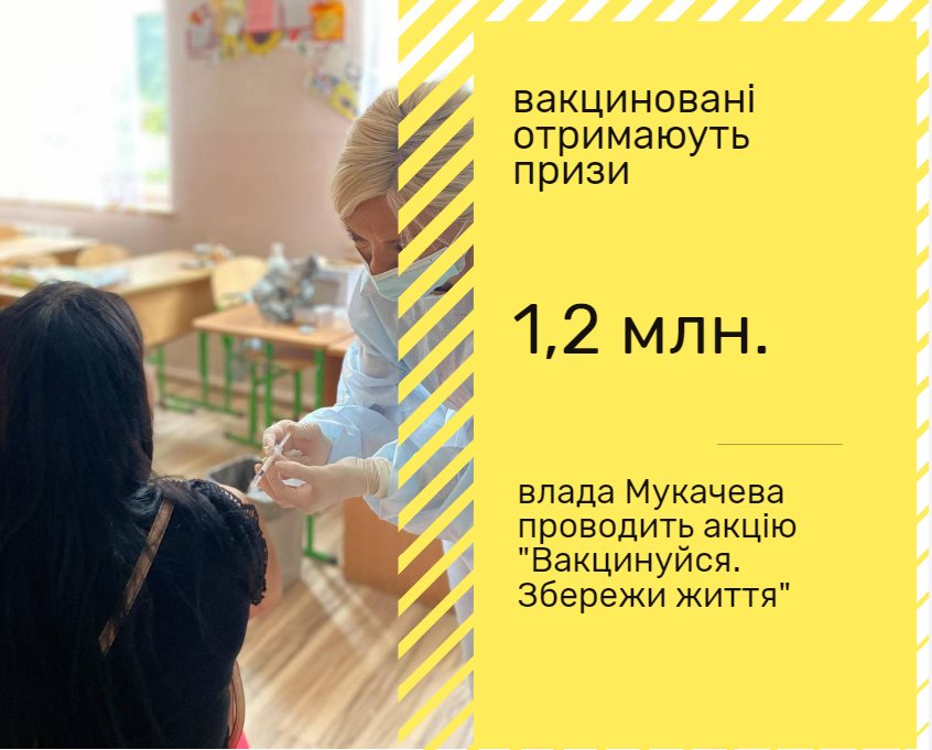 Автомобіль, 15 велосипедів, електросамокатів, телевізорів зможуть отримати вакциновані мукачівці