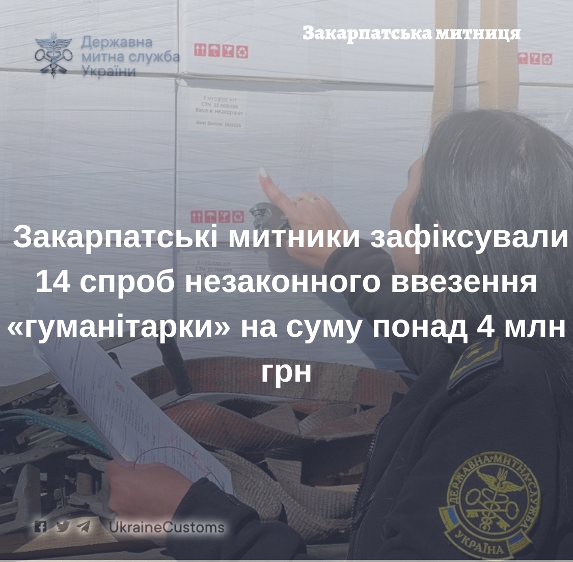 На митниці на Закарпатті зафіксували 14 спроб незаконного ввезення "гуманітарки" на понад 4 млн грн