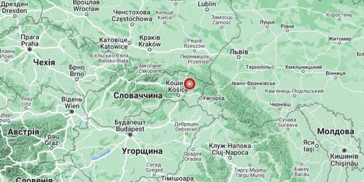 Епіцентр землетрусу, що сколихнув Закарпаття,  був за 60 км від кордону України (ОФІЦІЙНО)