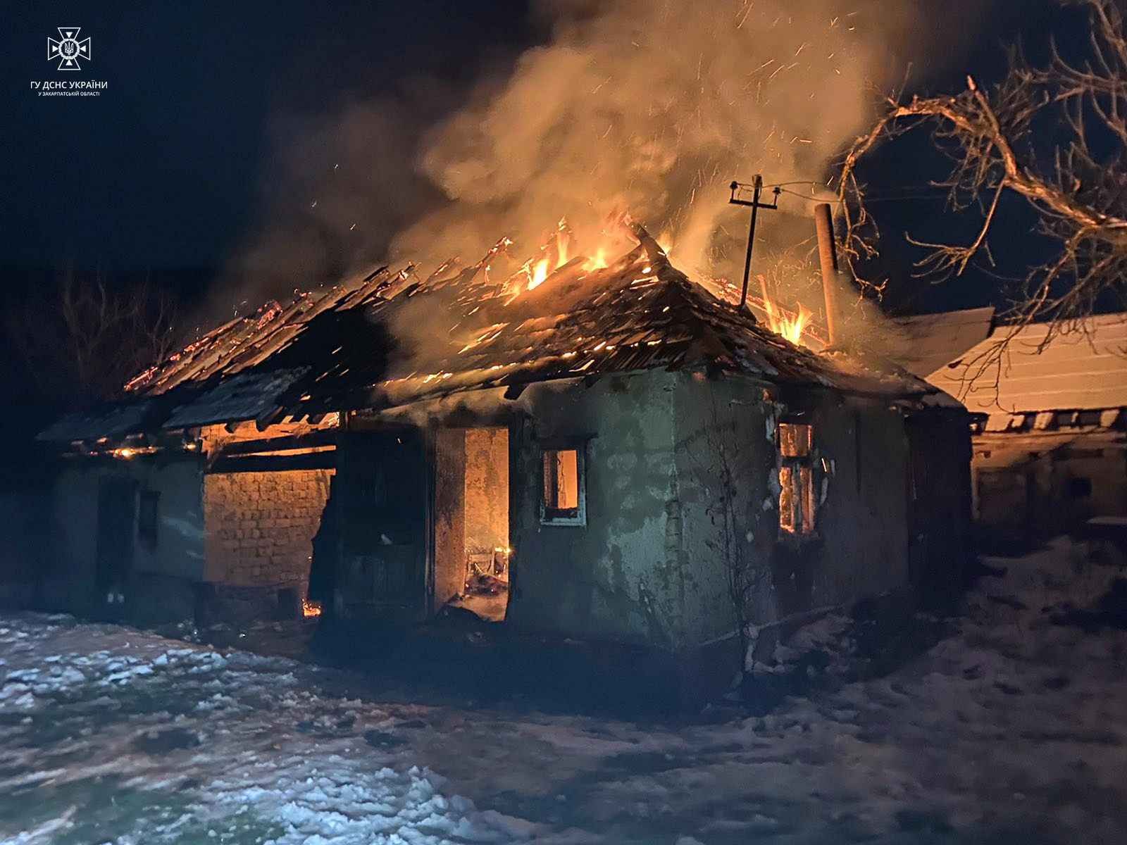 На пожежі в Туриці Ужгородського району загинула людина (ФОТО)