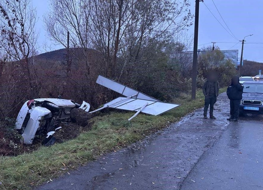 У Нижньому Солотвині на Ужгородщині ужгородка на Peugeot травмувала на "зебрі" 15-річну дівчину і перекинулася в кювет (ФОТО)