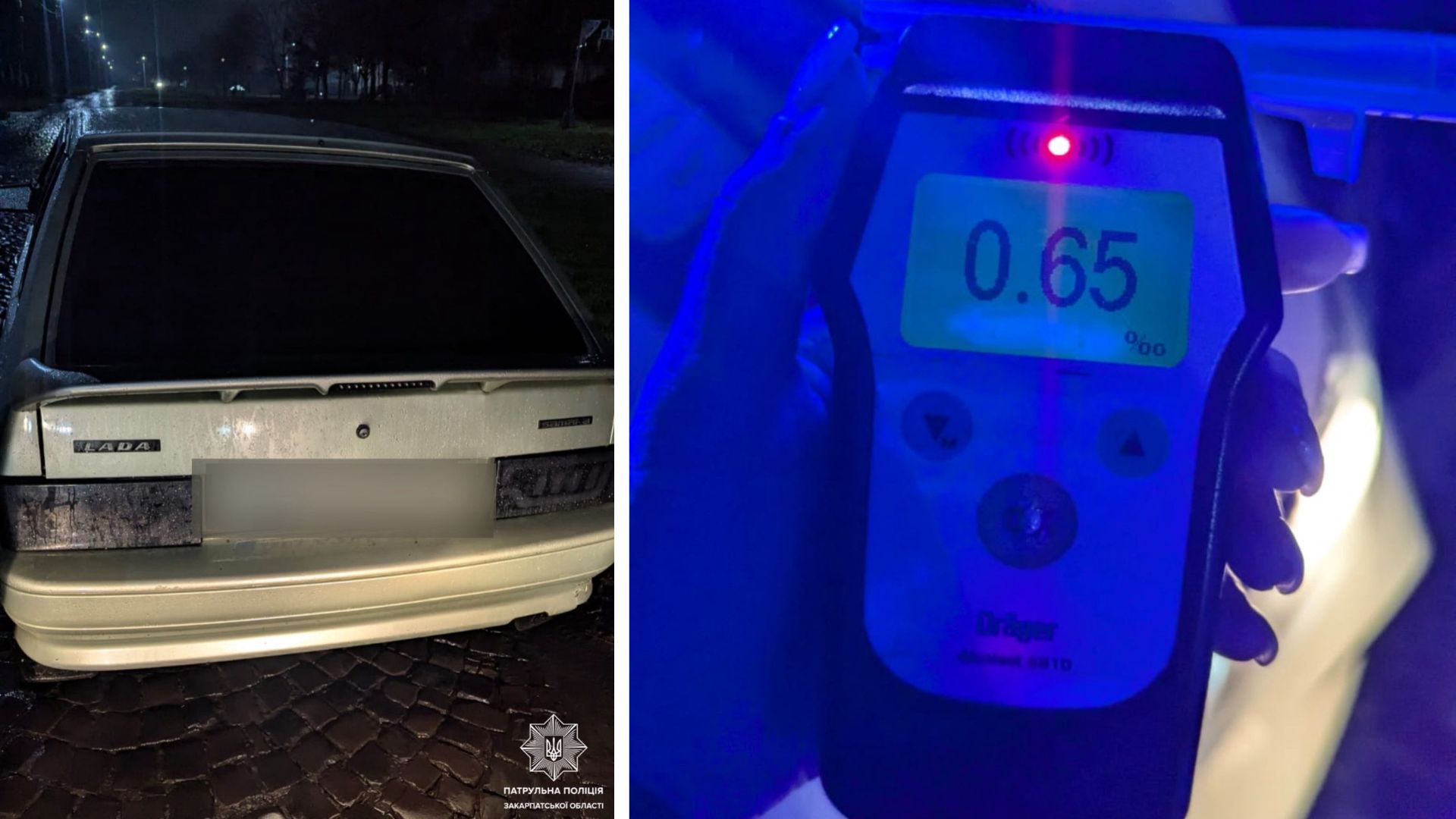 У Мукачеві патрульні затримали нетверезого водія (ФОТО)