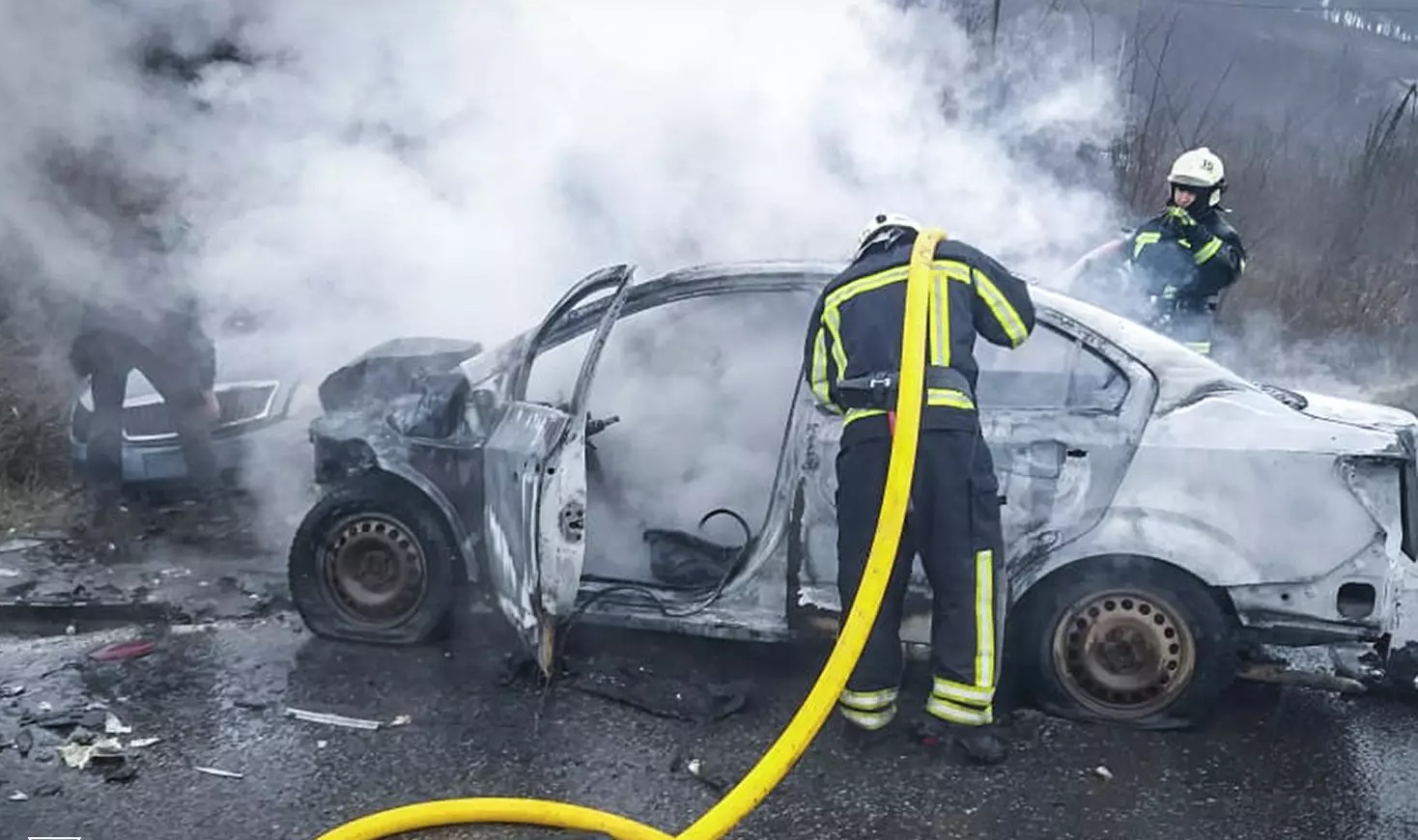 Між Кам'янським і Сільцем на Берегівщині Chevrolet загорівся після зіткнення зі Škoda Octavia (ФОТО, ВІДЕО)