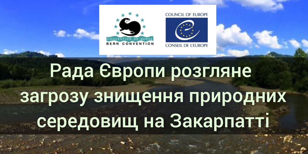 Комітет Бернської конвенції розгляне скаргу щодо загрози знищення природних середовищ на Тересві внаслідок будівництва мініГЕС