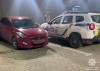 В Ужгороді вночі біля супермаркету п'яний водій Tesla пошкодив припаркований Hyundai і втік (ФОТО)