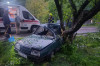 У Квасах на Рахівщині "дев'ятка" з'їхала в кювет і врізалась в дерево, травмувалася дитина (ФОТО)