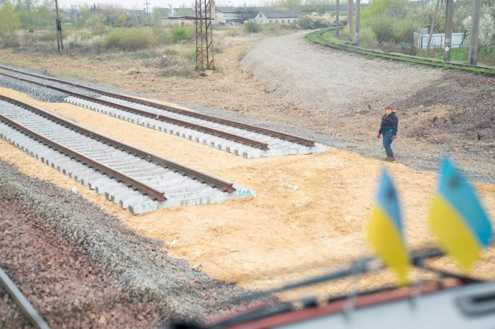 Будівництво євроколії Чоп-Ужгород, квітень 2025 р. Фото: АТ УЗ