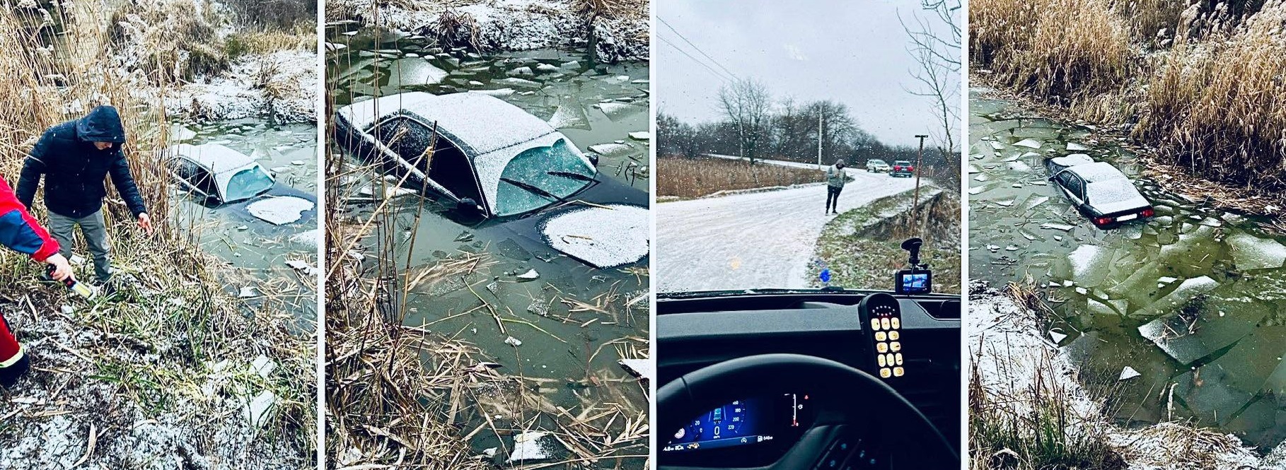У Берегові авто злетіло з дороги та впало в річку (ФОТО)