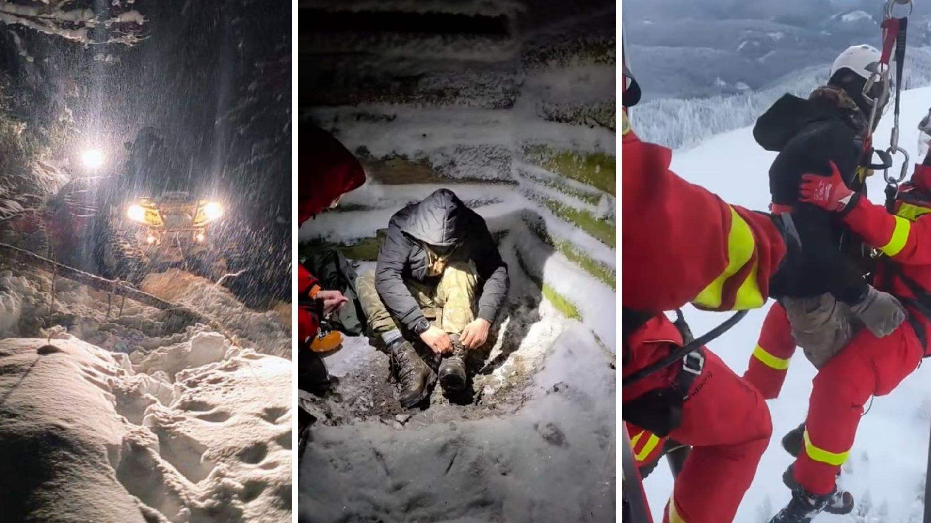 Румунські гірські рятувальники врятували українця після понад 30 годин у Карпатах (ФОТО)