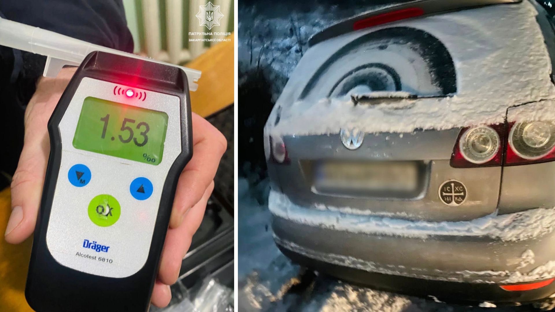 Нетверезий водій з’їхав у кювет у Мукачеві (ФОТО)