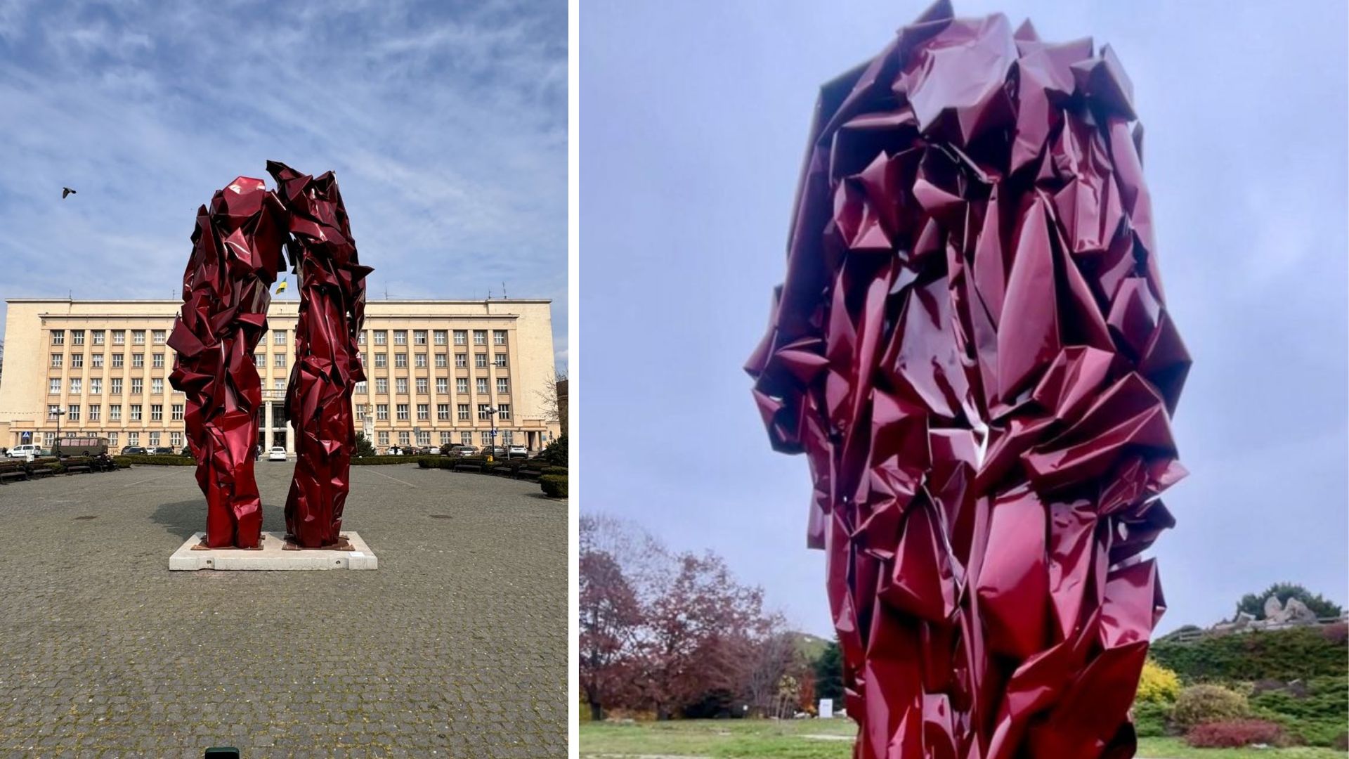 В Ужгороді встановили скульптуру «Реконструкція подій» Михайла Деяка (ФОТО)