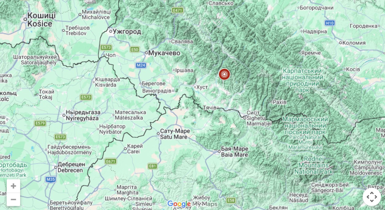 У Хустському районі зафіксували новий землетрус магнітудою 1,7 (ФОТО)