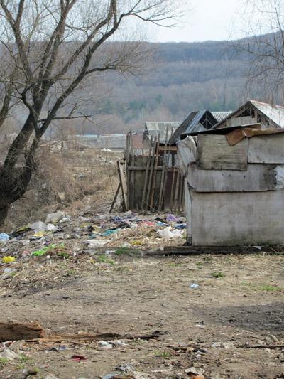 Ужгородські цигани живуть просто на дамбі (ФОТО)