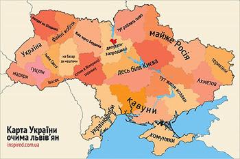 Мукачівець намалював карту стереотипів українців