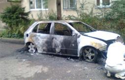 Вночі в Мукачеві згоріло авто страховика (ФОТО)